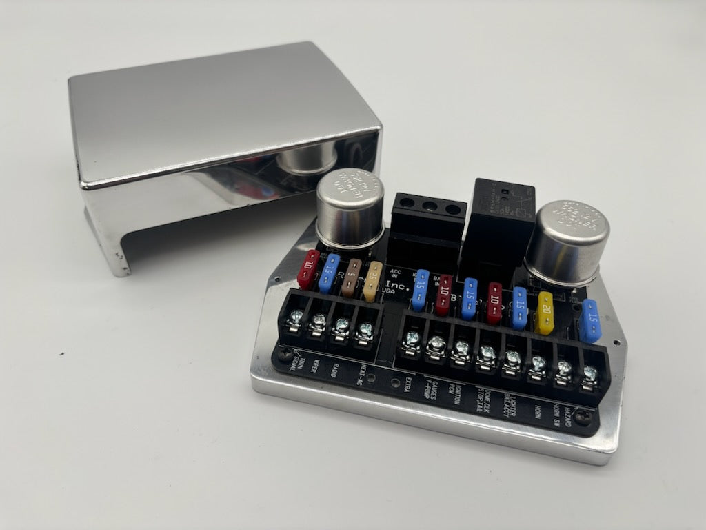 Aluminum Fuse Panel Cover - Vintage Voltage Regulator Style